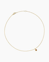 Cable Collectibles® Teen Birthstone Necklace in 18K Yellow Gold with Garnet, 3mm